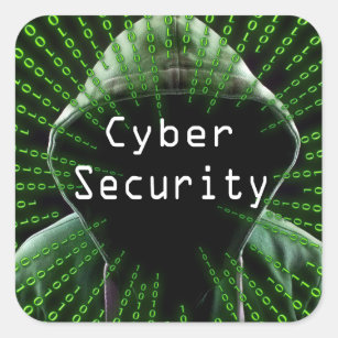 Cybersicherheitsgeschäft Quadratischer Aufkleber