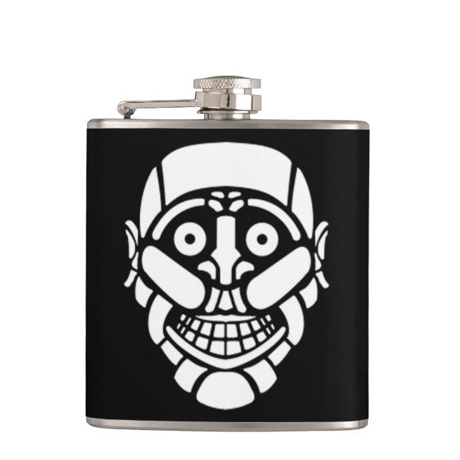 Cybersmily-Logo Cyberpunk-Flasche Flachmann (Vorderseite)