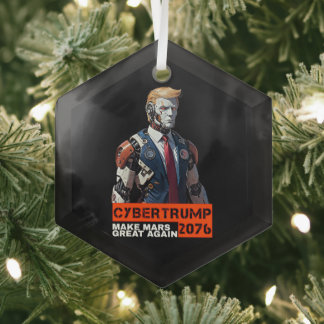 CyberTrump 2076 | Mars wieder großartig machen Ornament Aus Glas
