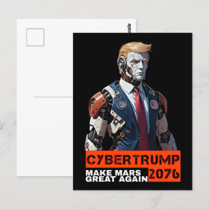 CyberTrump 2076 Mars wieder großartig machen Postkarte
