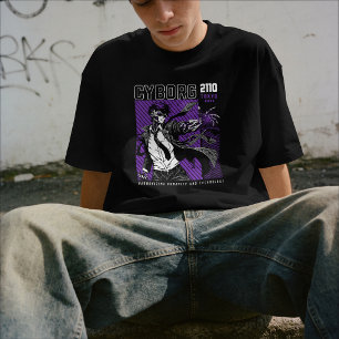 Cyborg 2110 Tokio Japan   Futuristische Anime-Tech T-Shirt