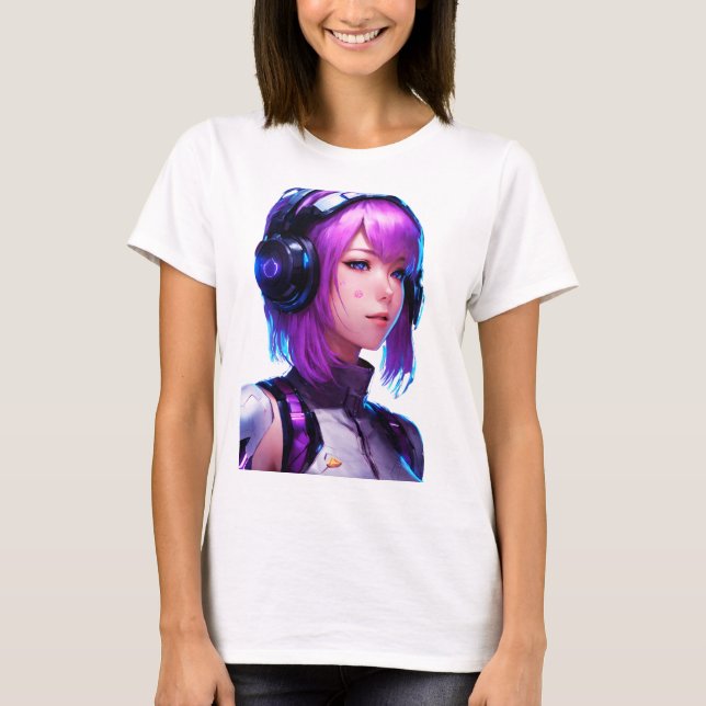 Cyborg-Animationsart T-Shirt (Vorderseite)