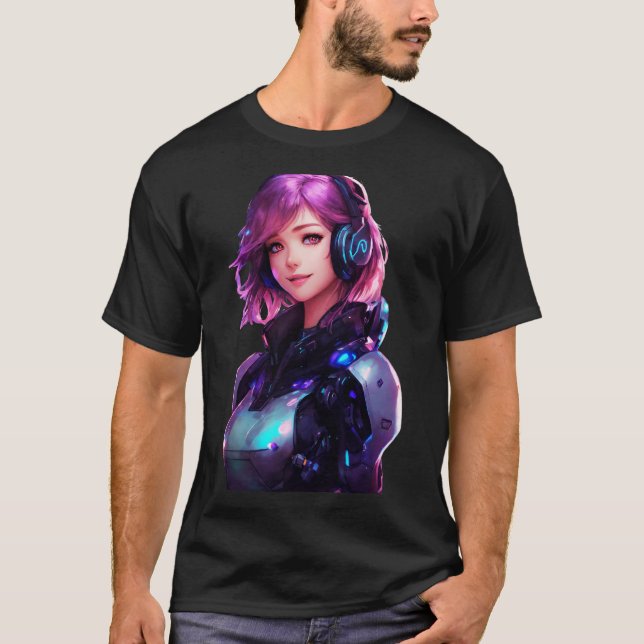 Cyborg-Animationsart T-Shirt (Vorderseite)