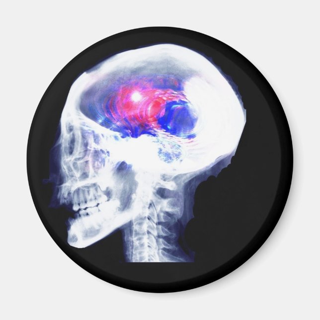 Cyborg Brain Magnet (Vorne)