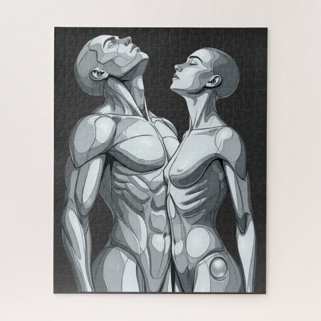 Cyborg Couple Futuristic Jigsaw Puzzle (Vertikal)