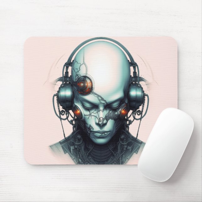 Cyborg Cyberpunk Dj Mousepad (Mit Mouse)