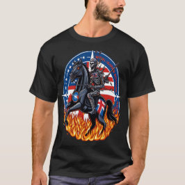 "Cyborg Knight in Flames T-Shirt