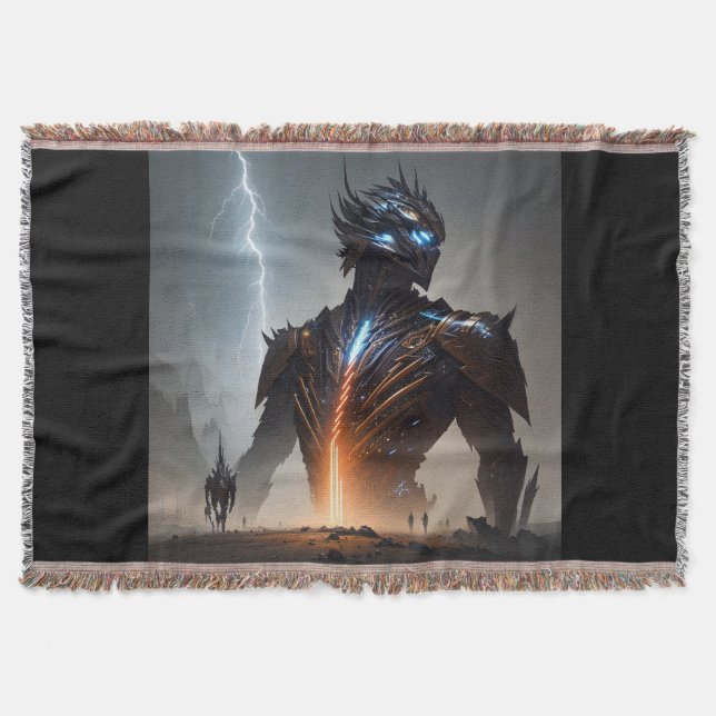 Cyborg-Krieger Decke (Vorderseite)