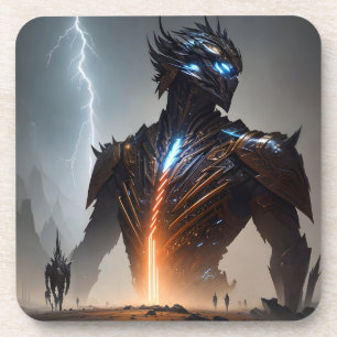 Cyborg-Krieger Getränkeuntersetzer