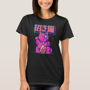 Cyborg Maneki Neko Katze Japanisch Lucky Cat Cyber T-Shirt