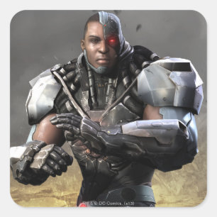 Cyborg Quadratischer Aufkleber