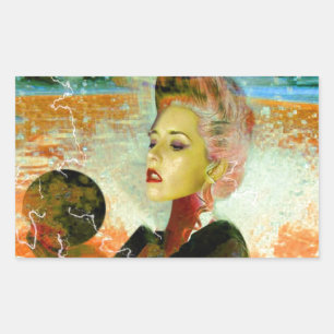 Cyborg Rechteckiger Aufkleber