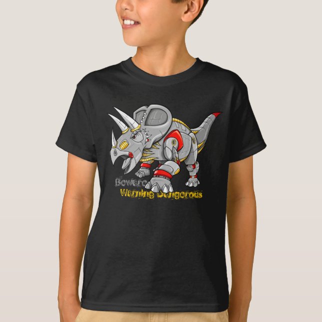 Cyborg Robot Machine Triceratops Dinosaur shirt (Vorderseite)
