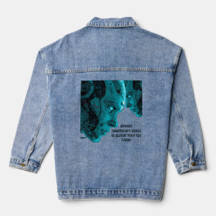 CYBORG-ROBOTERKOPF JEANSJACKE