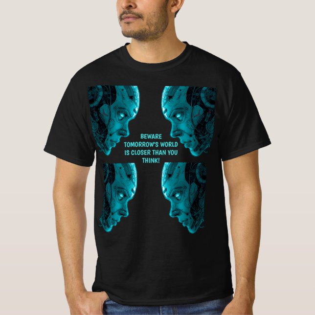 CYBORG-ROBOTERKOPF T-Shirt (Vorderseite)