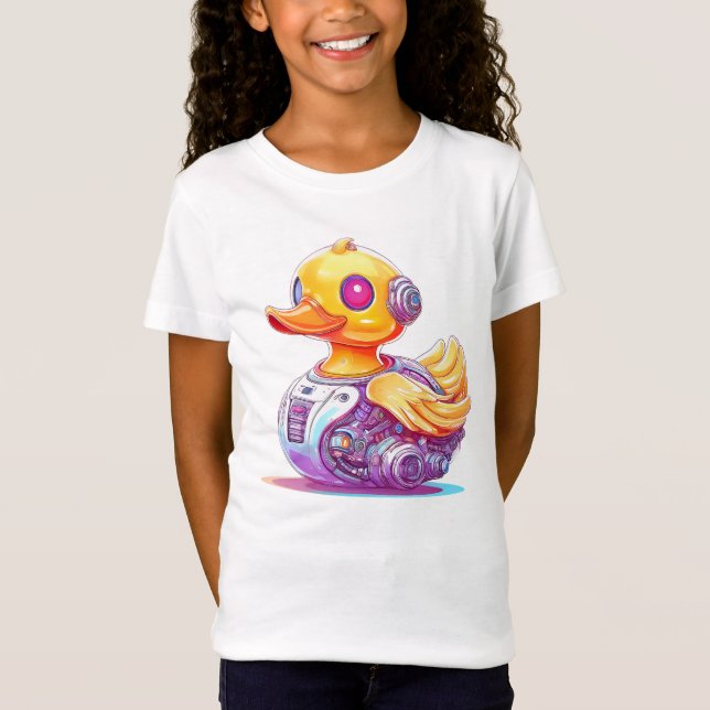 Cyborg Rubber Duck Kids T-Shirt (Vorderseite)
