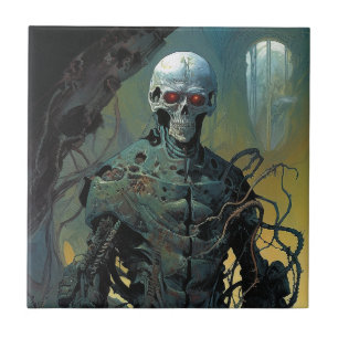 Cyborg Skeleton Futuristische Science Fiction Fliese