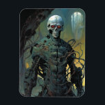 Cyborg Skeleton Futuristische Science Fiction Magnet<br><div class="desc">Fantasy,  Sci-fi & Horror Art von The Lunarium.</div>