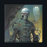 Cyborg Skeleton Futuristische Science Fiction Magnet<br><div class="desc">Fantasy Art Produkte von The Lunarium.</div>
