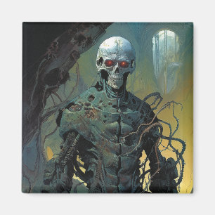 Cyborg Skeleton Futuristische Science Fiction Magnet