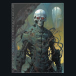 Cyborg Skeleton Futuristische Science Fiction Notizblock<br><div class="desc">Fantasy,  Sci-fi & Horror Art von The Lunarium.</div>