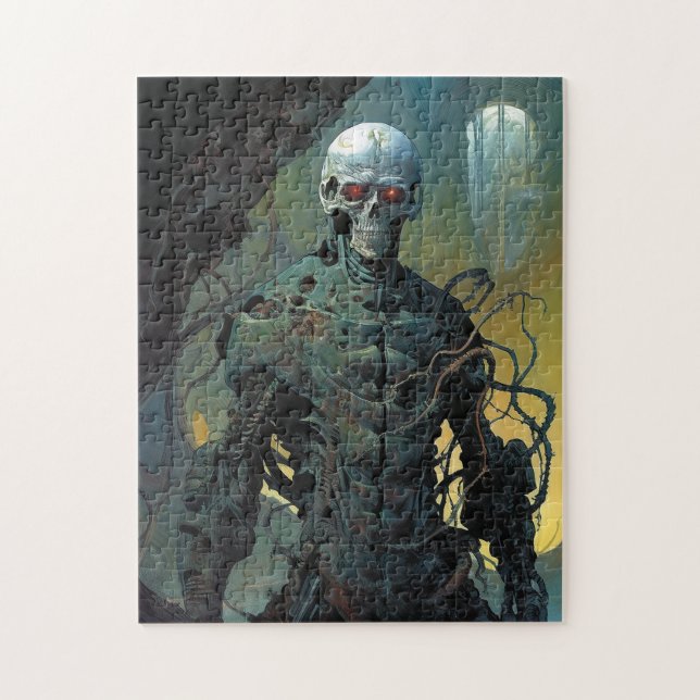 Cyborg Skeleton Futuristische Science Fiction Puzzle (Vertikal)