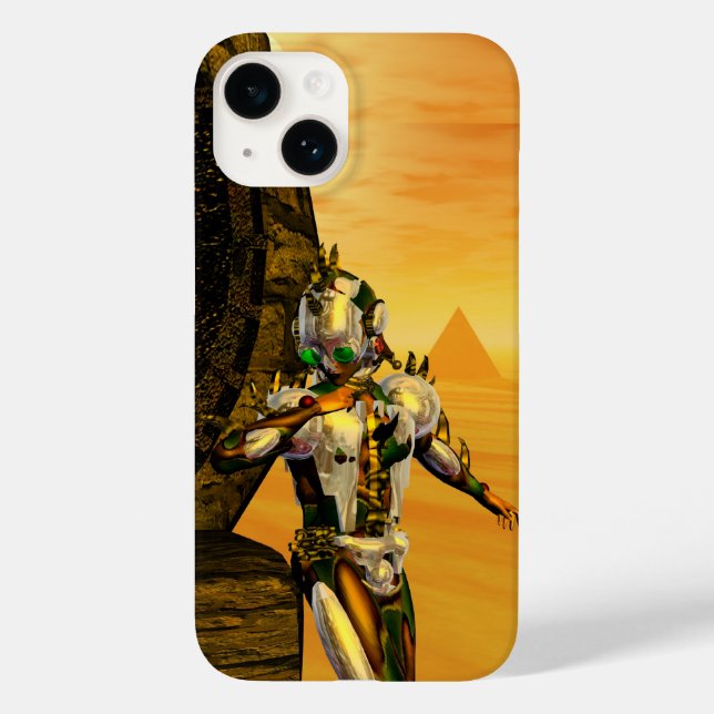 CYBORG TITAN, DESERT HYPERION Science Fiction Scif Case-Mate iPhone Hülle (Rückseite)