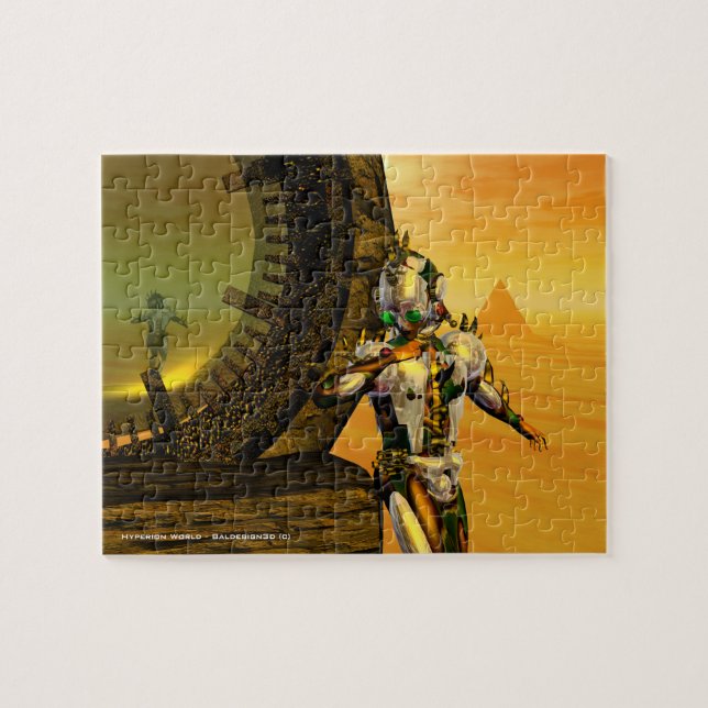 CYBORG TITAN, DESERT HYPERION Science Fiction Scif Puzzle (Horizontal)