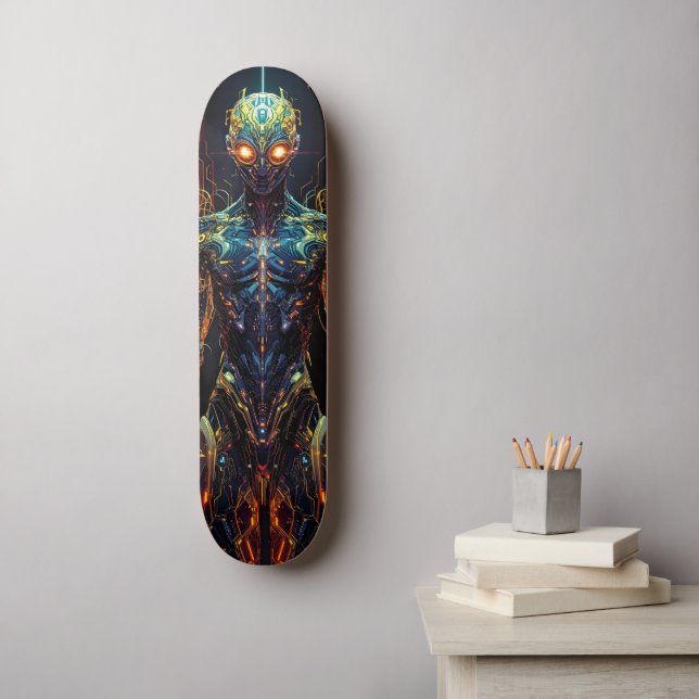 Cyborg Warrior Skateboard (Wandkunst)