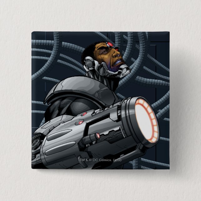 Cyborg & Weapon Bust Button (Vorderseite)