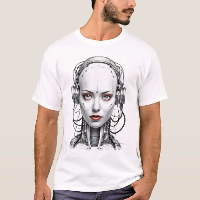 Cyborg weiblich T-Shirt (Vorderseite)