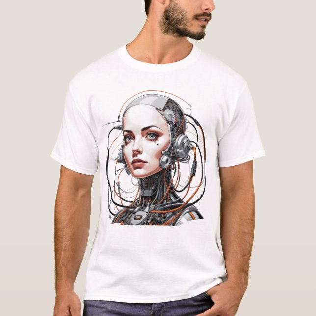 Cyborg weiblich T-Shirt (Vorderseite)
