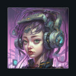 Cyborg Woman Science Fiction Magnet<br><div class="desc">Fantasy Art Produkte von The Lunarium.</div>