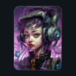 Cyborg Woman Science Fiction Magnet<br><div class="desc">Fantasy Art Produkte von The Lunarium.</div>