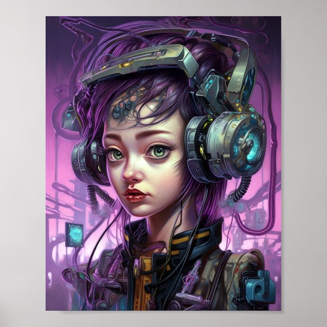 Cyborg Woman Science Fiction Poster (Vorne)