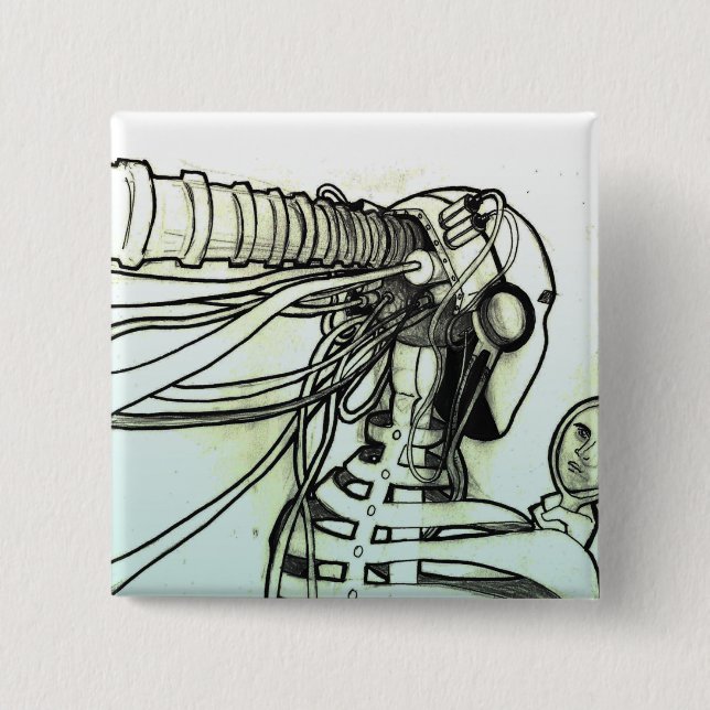 Cyborgknopf Button (Vorderseite)