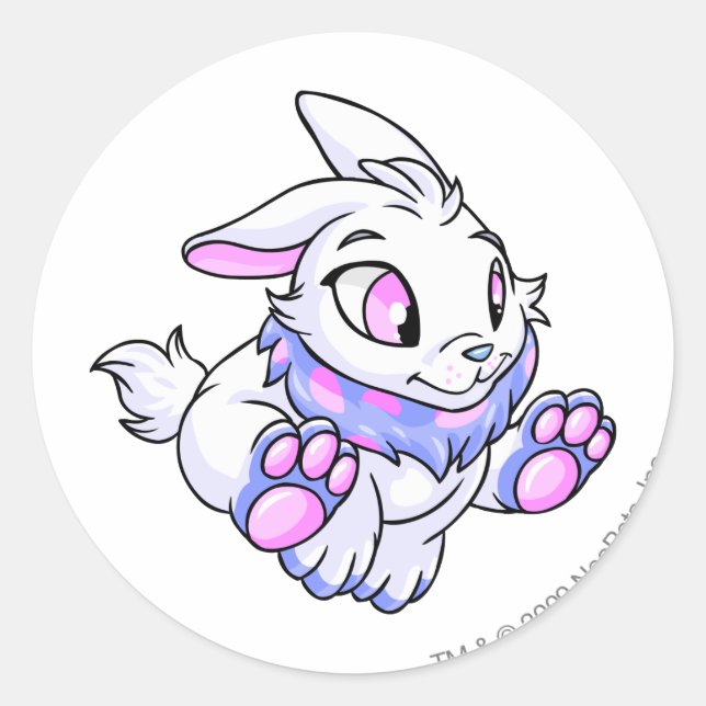 Cybunny Blue Runder Aufkleber (Vorderseite)