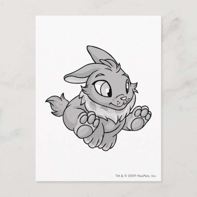 Cybunny Silber Postkarte (Vorderseite)