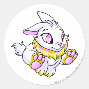 Cybunny Yellow Runder Aufkleber