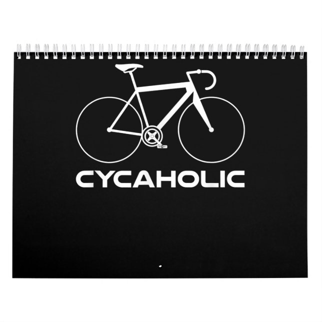 Cycaholic Bike Addict Funny Cyclist Logo Kalender (Titelbild)