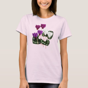 Cyclamen Blume 1800 Vintag Botanischer T - Shirt