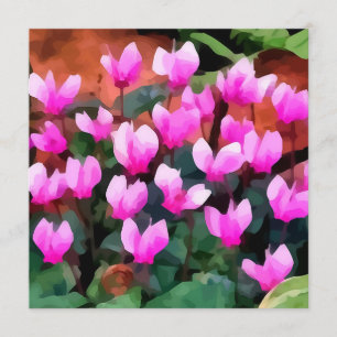 Cyclamen-Blumen-Einladung Einladung