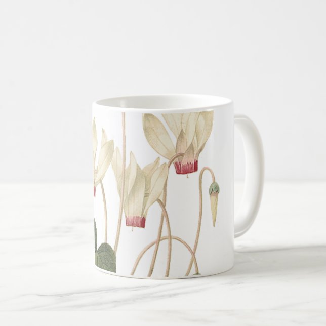 Cyclamen (Cyclamen sp.) von Redouté Kaffeetasse (VorderseiteRechts)