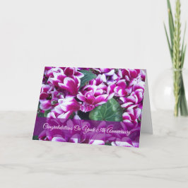 Cyclamen Personalisiert 65. Hochzeitstag Karte