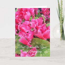 Cyclamen Personalisiert 70. Hochzeitstag Karte