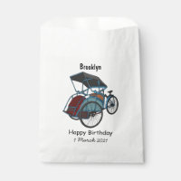 Cycle Rickshaw Cartoon Illustration