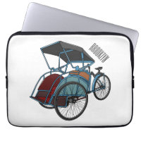 Cycle Rickshaw Cartoon Illustration