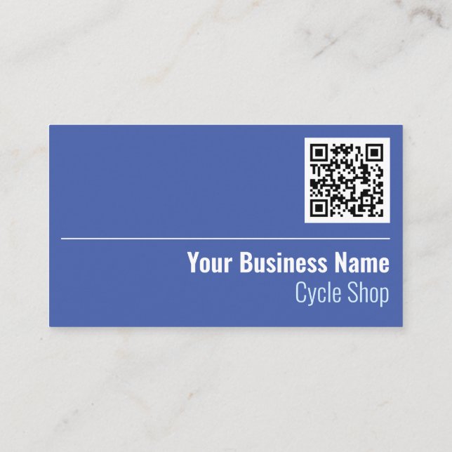 Cycle Shop QR Code Business Card Visitenkarte (Rückseite)