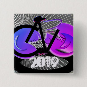 CycleNuts Logo-quadratischer Knopf 2019 Button