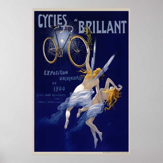 Cycles Brillant Vintage Fahrradposter Poster (Vorne)